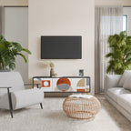 CIRCLE RHYTM 3-Door TV Stand in Black Finish