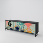 KANAGAWA BEAUTY TV-Lowboard mit 3 Türen in Schwarz