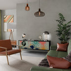 KANAGAWA BEAUTY TV-Lowboard mit 3 Türen in Schwarz