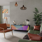 BRIGHT GEOMETRY TV-Lowboard mit 3 Türen in Schwarz