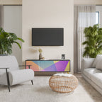 BRIGHT GEOMETRY TV-Lowboard mit 3 Türen in Schwarz