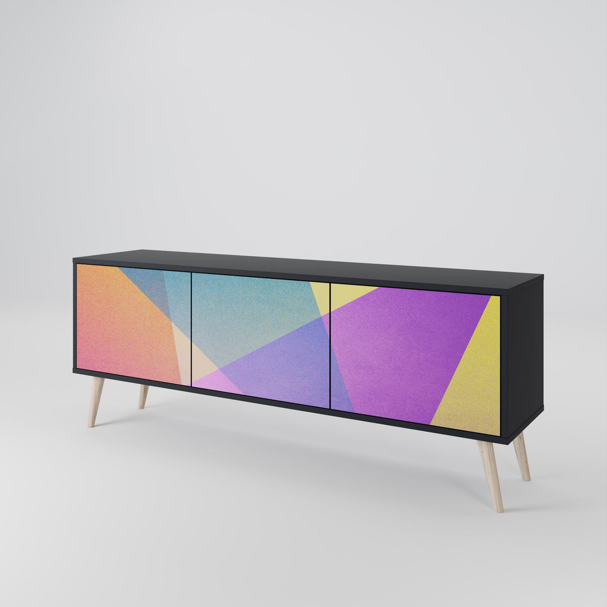 BRIGHT GEOMETRY 3-türiges TV-Lowboard