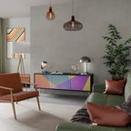 BRIGHT GEOMETRY TV-Lowboard mit 3 Türen in Schwarz