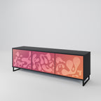 IRREGULAR PINK TV-Lowboard mit 3 Türen in Schwarz