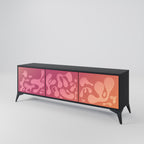 IRREGULAR PINK TV-Lowboard mit 3 Türen in Schwarz