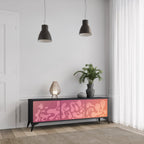 IRREGULAR PINK TV-Lowboard mit 3 Türen in Schwarz