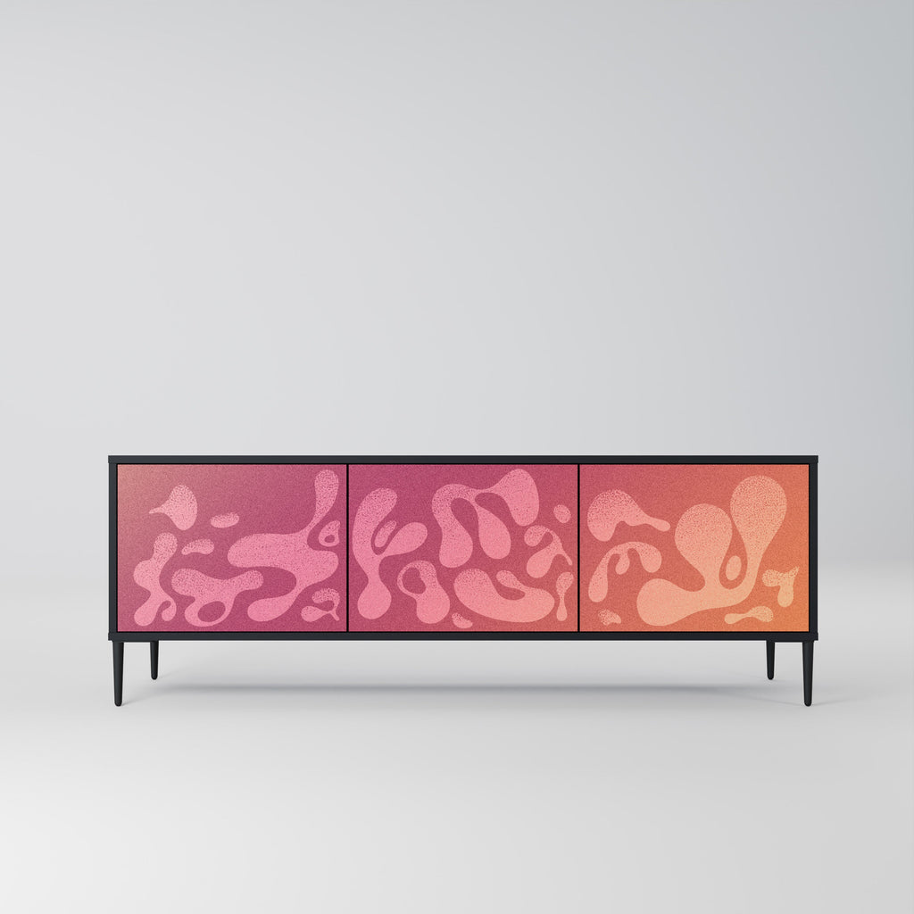 IRREGULAR PINK TV-Lowboard mit 3 Türen in Schwarz