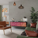 IRREGULAR PINK TV-Lowboard mit 3 Türen in Schwarz