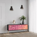 IRREGULAR PINK TV-Lowboard mit 3 Türen in Schwarz