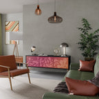 IRREGULAR PINK TV-Lowboard mit 3 Türen in Schwarz