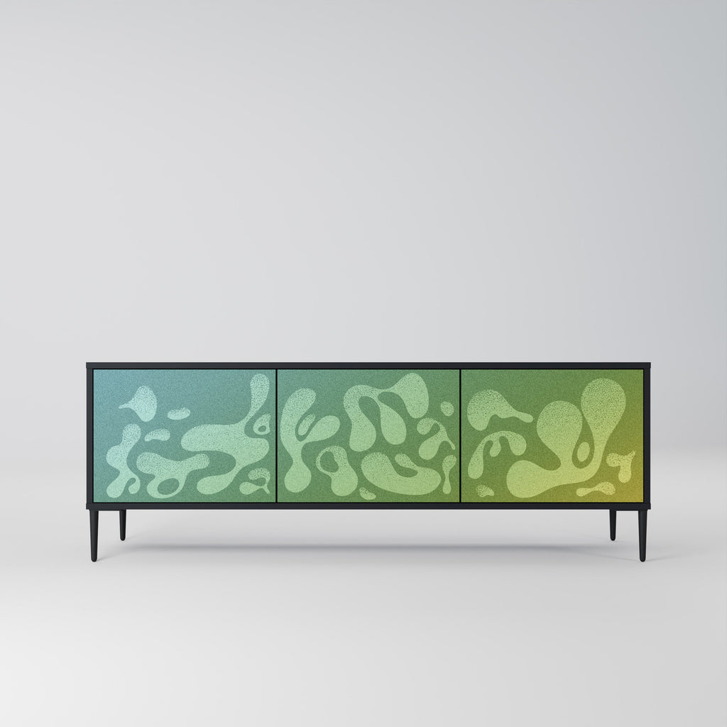 IRREGULAR BLUE TV-Lowboard mit 3 Türen in Schwarz