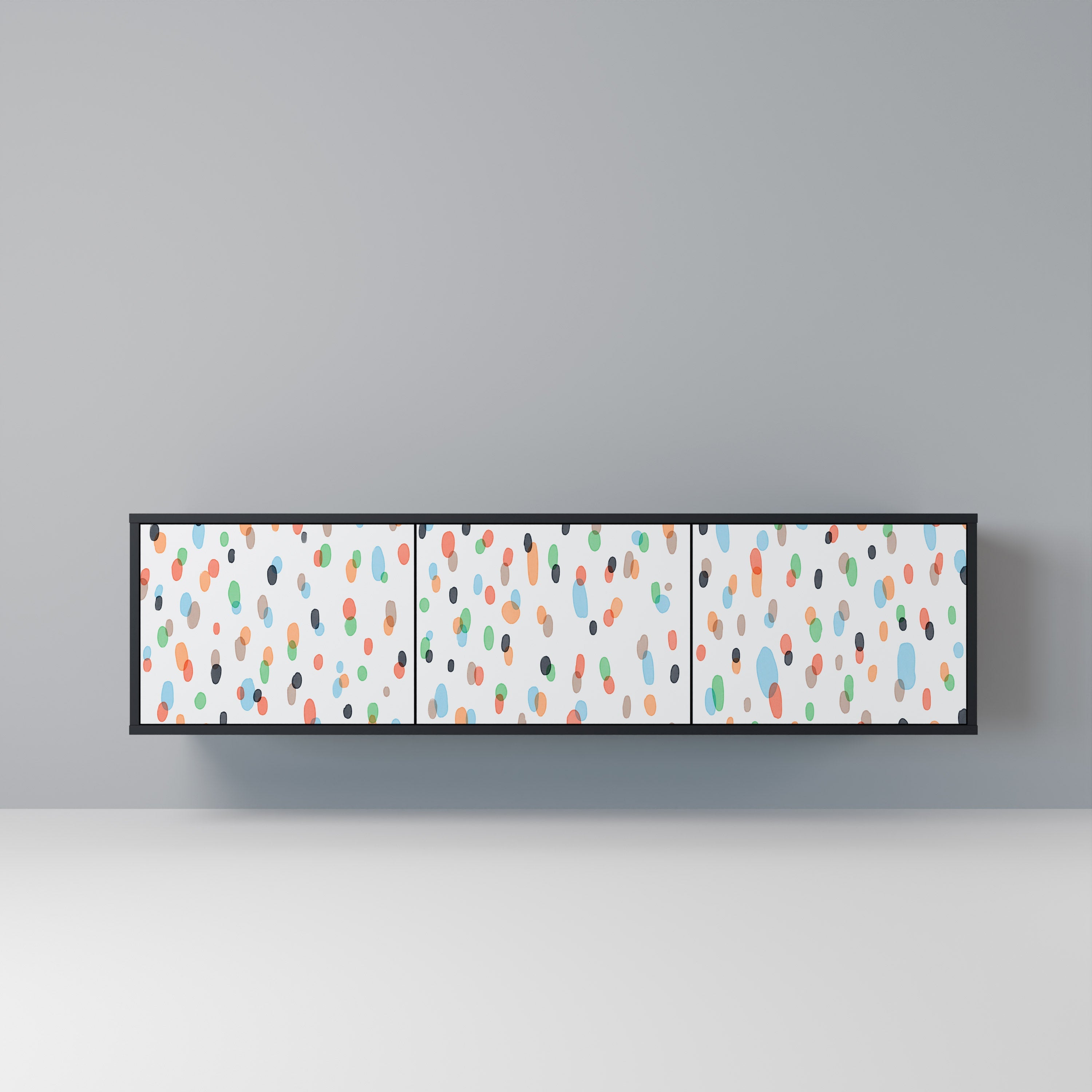 ENERGETIC SPOTS TV-Lowboard mit 3 Türen in Schwarz