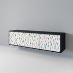 ENERGETIC SPOTS TV-Lowboard mit 3 Türen in Schwarz