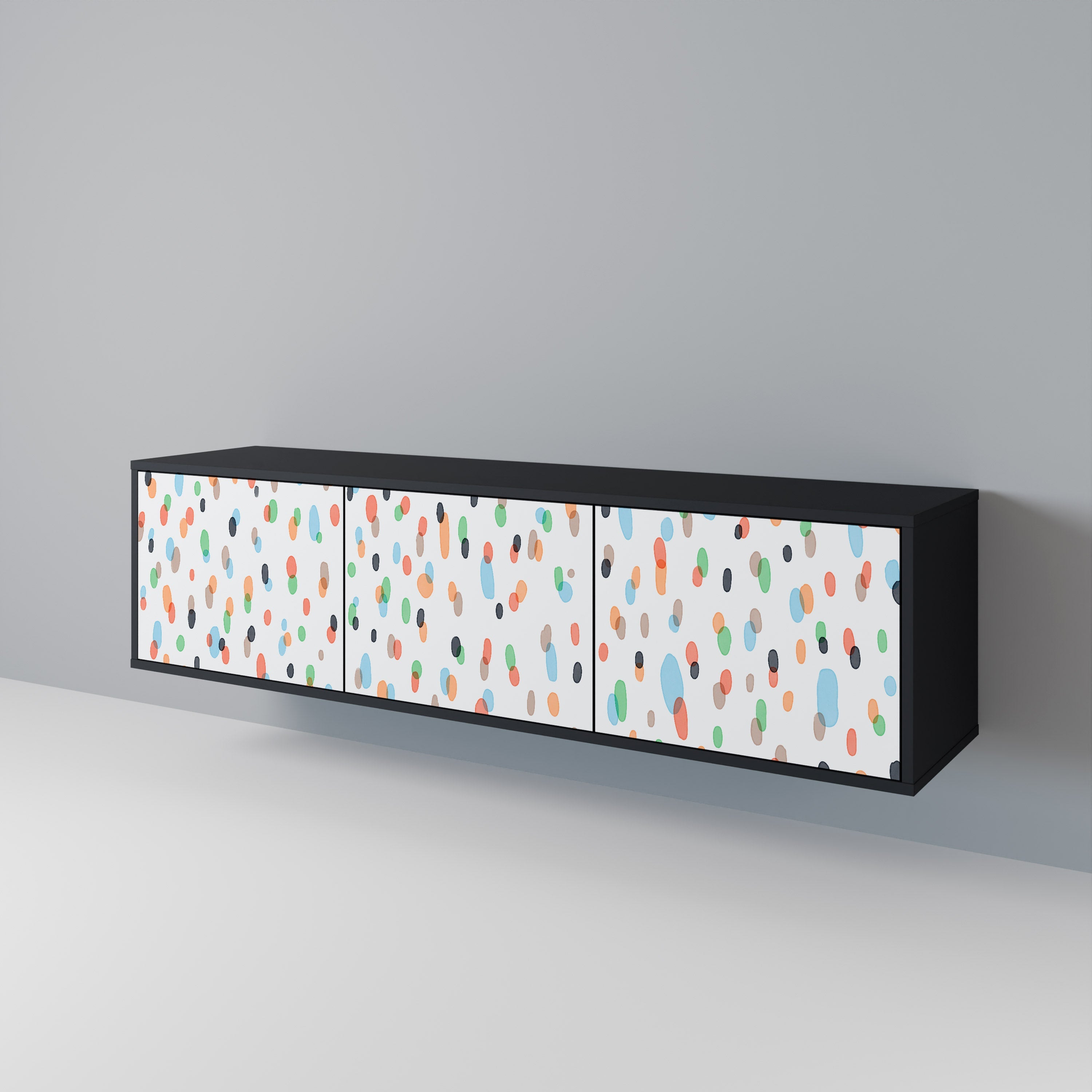 ENERGETIC SPOTS TV-Lowboard mit 3 Türen in Schwarz