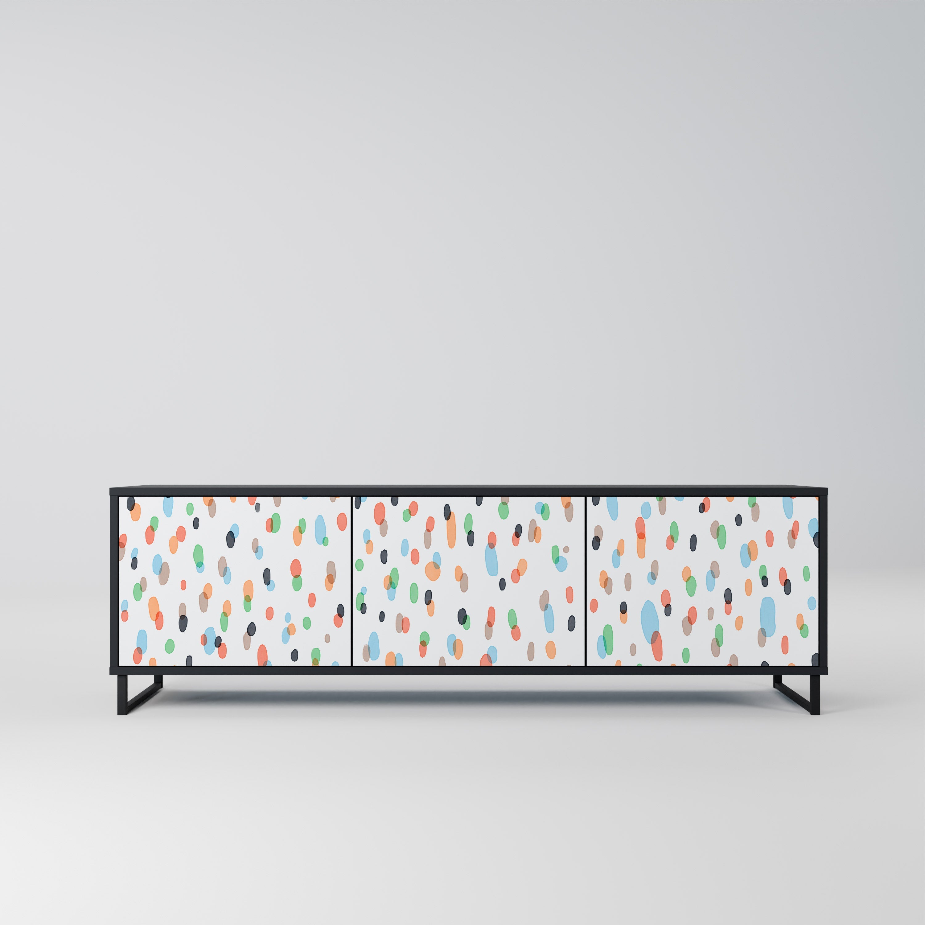 ENERGETIC SPOTS TV-Lowboard mit 3 Türen in Schwarz