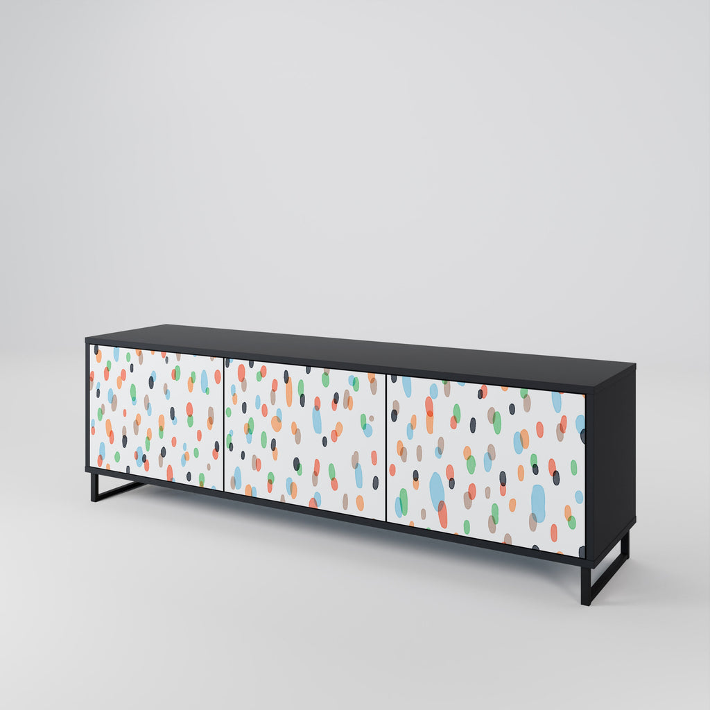 ENERGETIC SPOTS TV-Lowboard mit 3 Türen in Schwarz