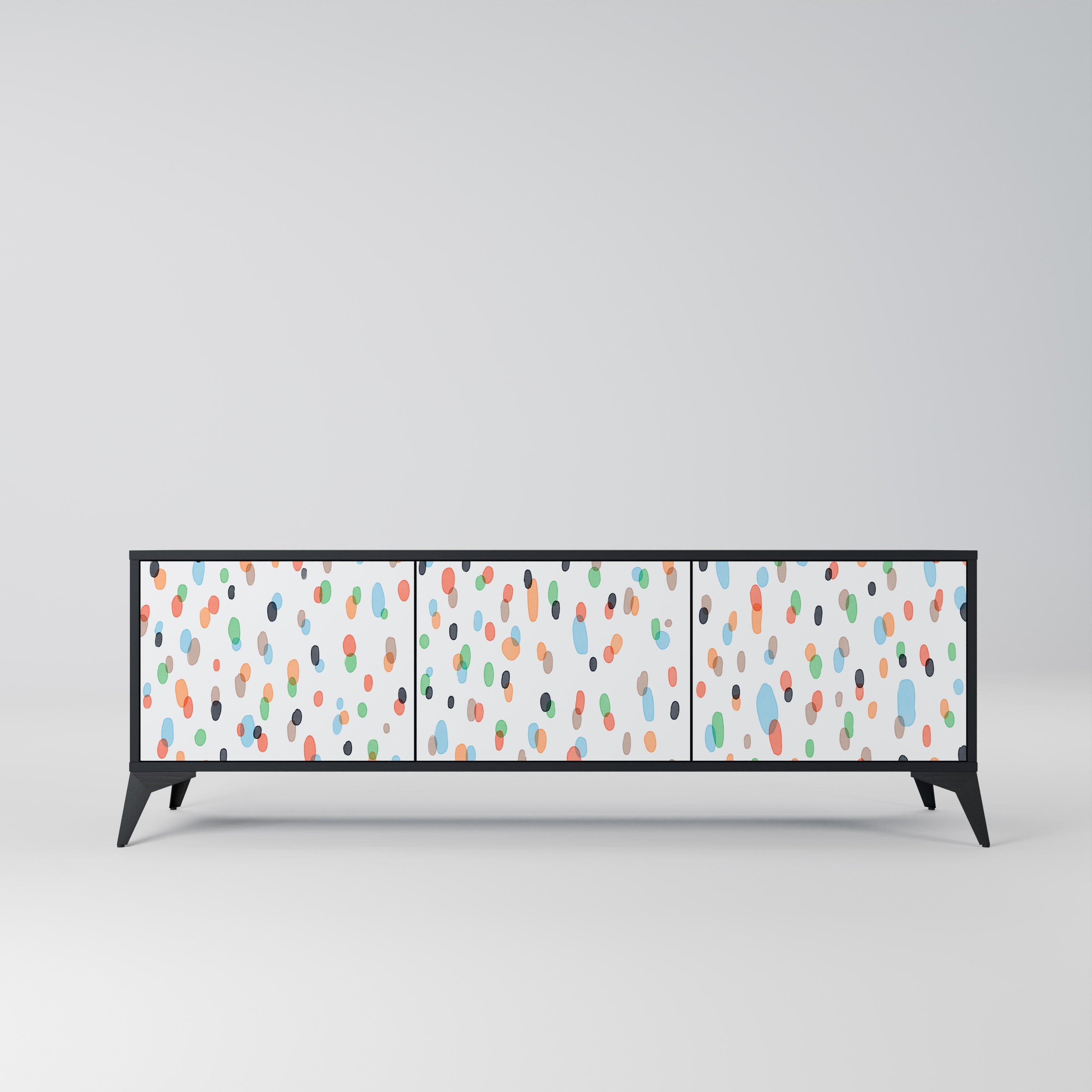 ENERGETIC SPOTS TV-Lowboard mit 3 Türen in Schwarz