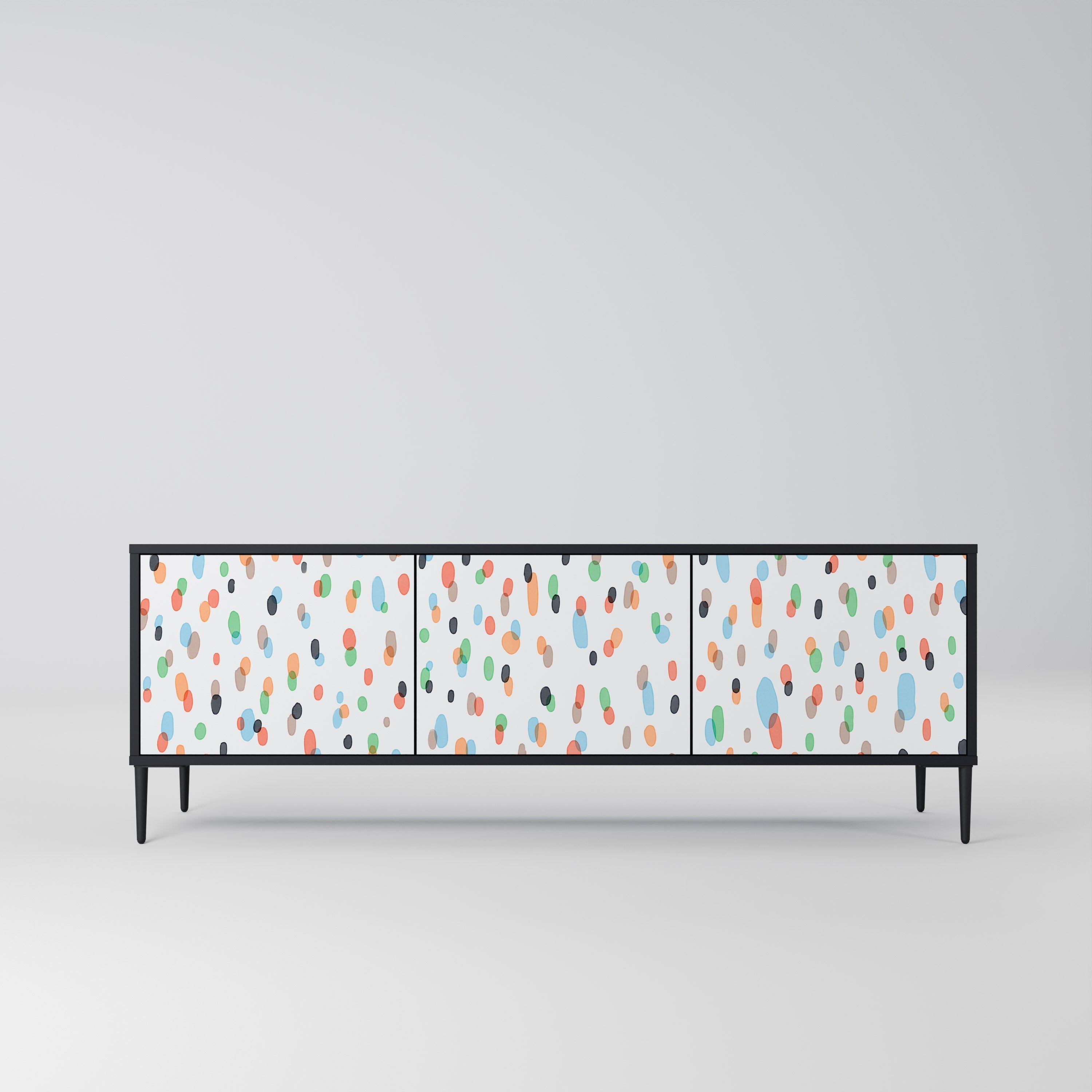 ENERGETIC SPOTS TV-Lowboard mit 3 Türen in Schwarz