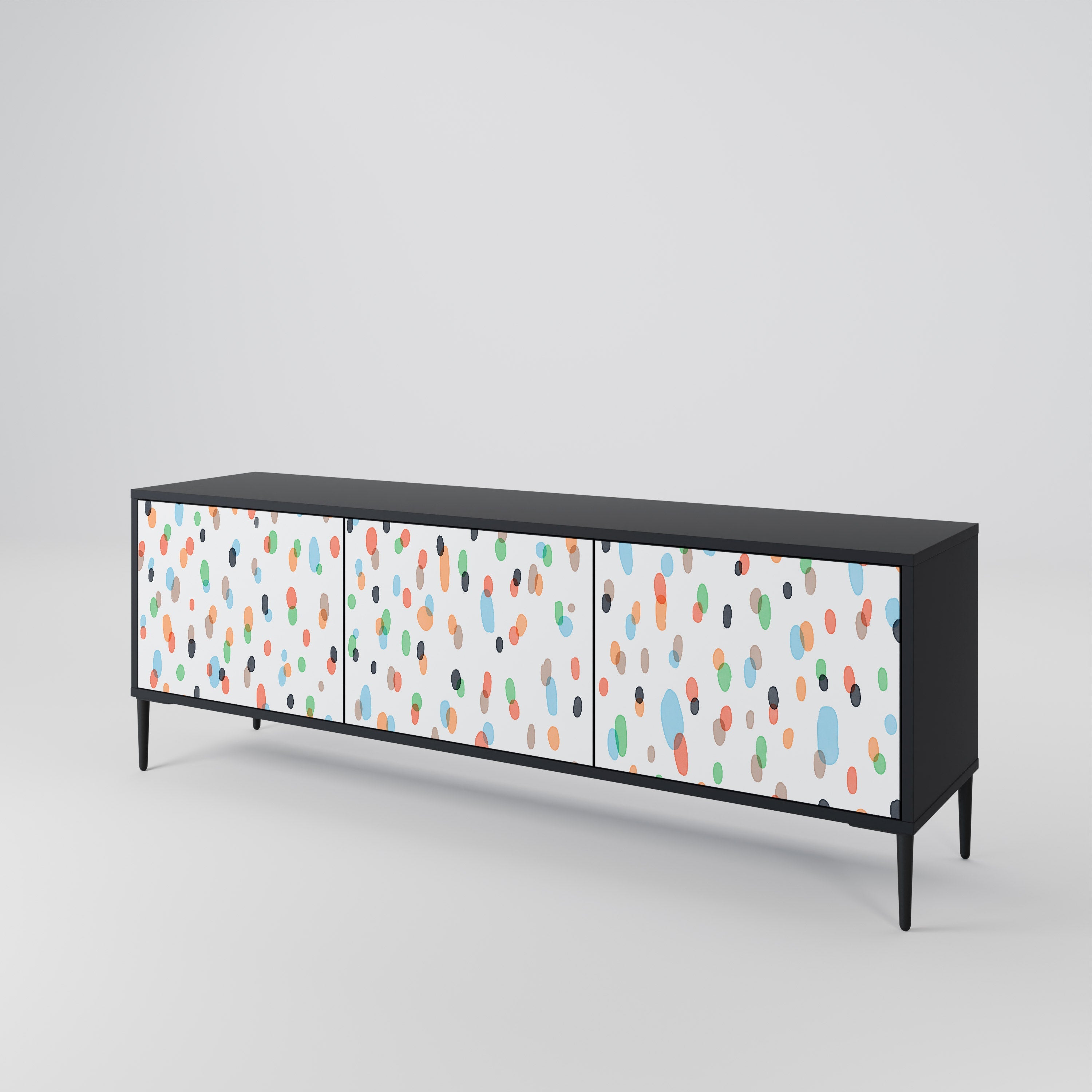 ENERGETIC SPOTS TV-Lowboard mit 3 Türen in Schwarz