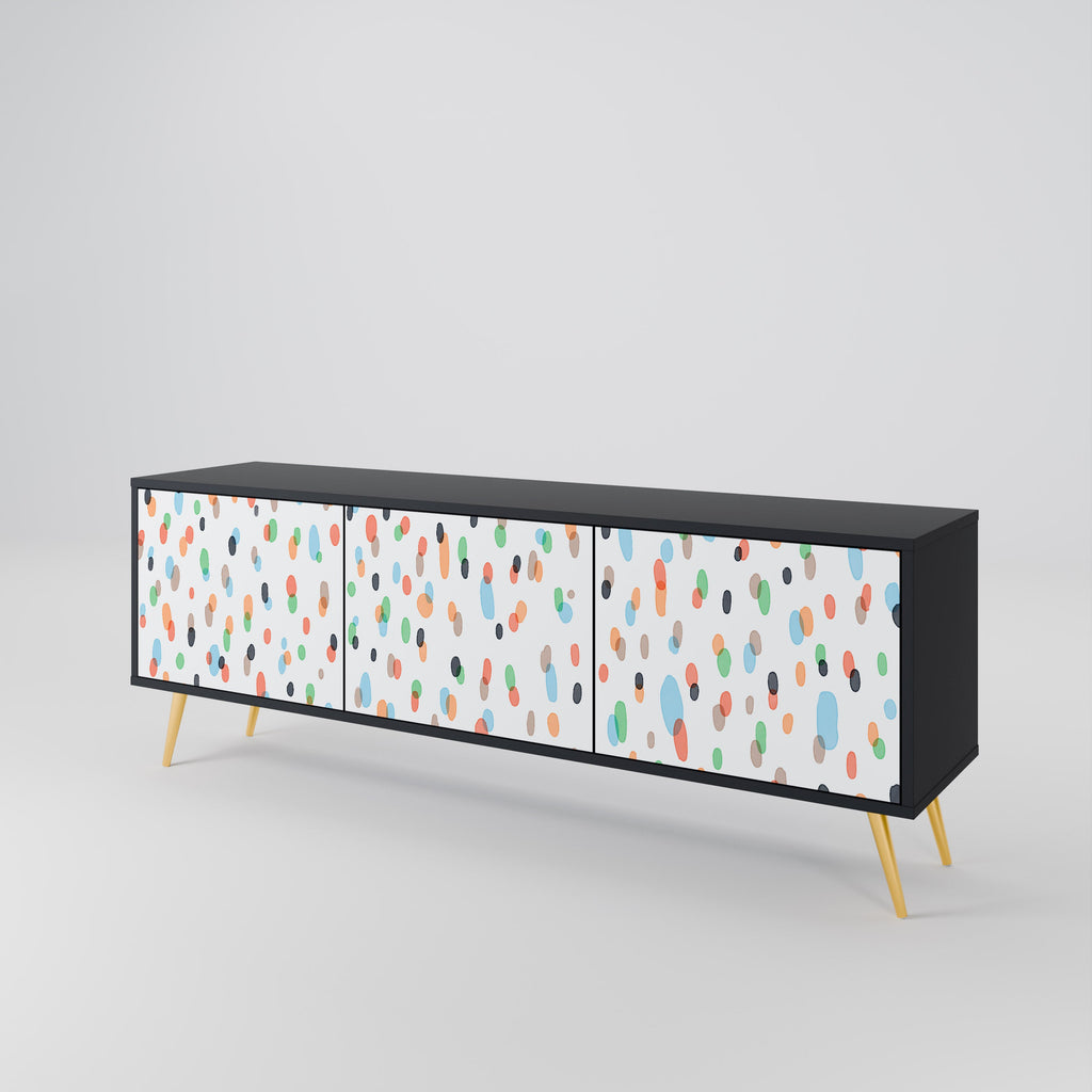 ENERGETIC SPOTS TV-Lowboard mit 3 Türen in Schwarz