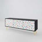 ENERGETIC SPOTS TV-Lowboard mit 3 Türen in Schwarz