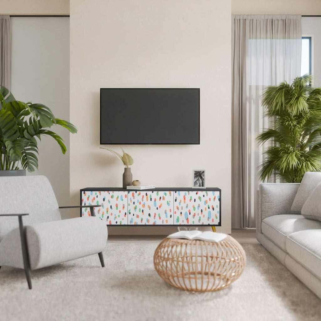 ENERGETIC SPOTS TV-Lowboard mit 3 Türen in Schwarz