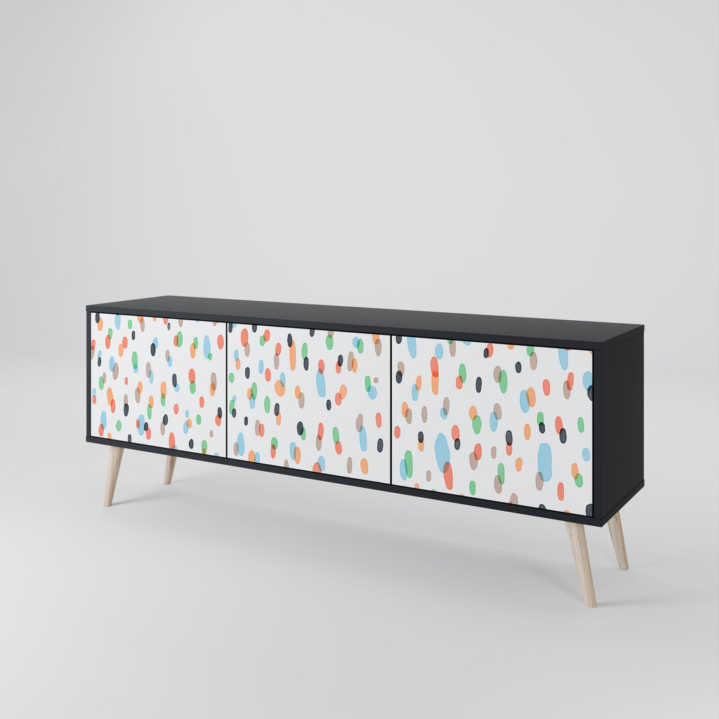 ENERGETIC SPOTS TV-Lowboard mit 3 Türen in Schwarz