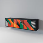 MAKESHIFT ARTISTRY TV-Lowboard mit 3 Türen in Schwarz