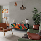 MAKESHIFT ARTISTRY TV-Lowboard mit 3 Türen in Schwarz