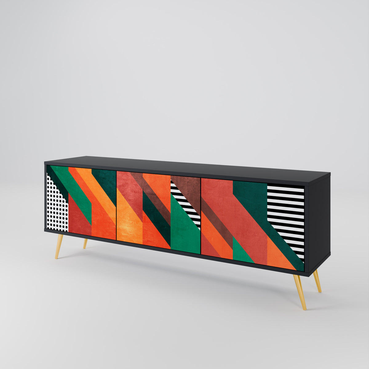 MAKESHIFT ARTISTRY 3-türiges TV-Lowboard