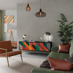 MAKESHIFT ARTISTRY TV-Lowboard mit 3 Türen in Schwarz