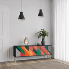 MAKESHIFT ARTISTRY TV-Lowboard mit 3 Türen in Schwarz