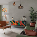 MAKESHIFT ARTISTRY TV-Lowboard mit 3 Türen in Schwarz