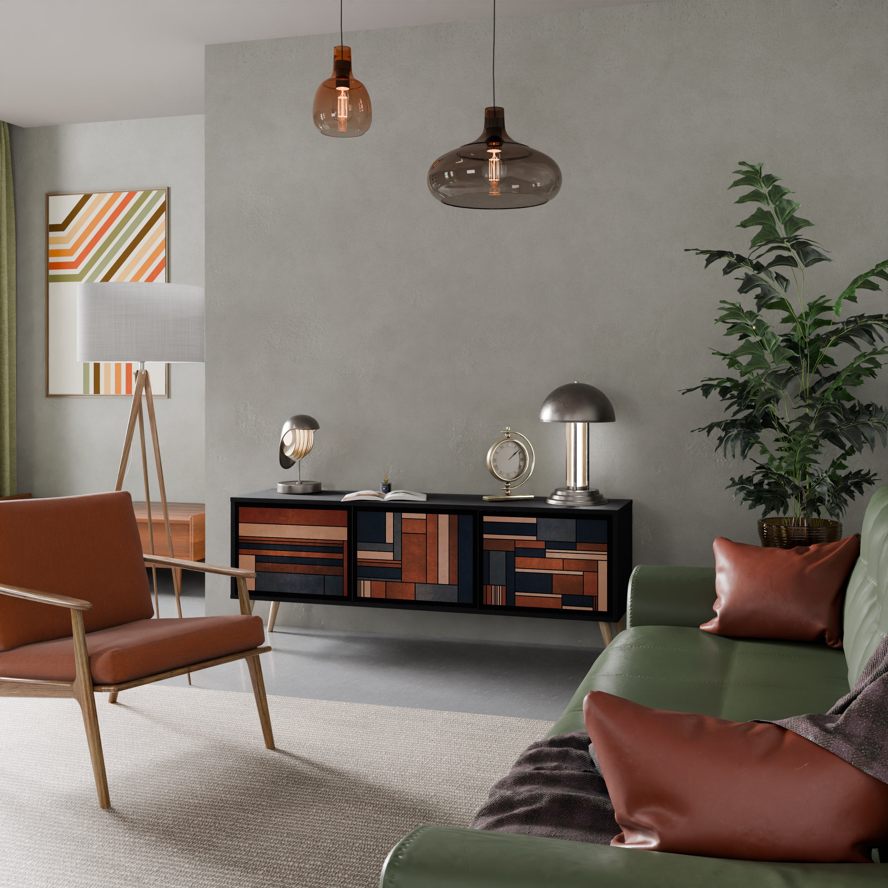 INTREPID FORMATION TV-Lowboard mit 3 Türen in Schwarz