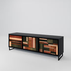 FIGURES OF NATURE TV-Lowboard mit 3 Türen in Schwarz