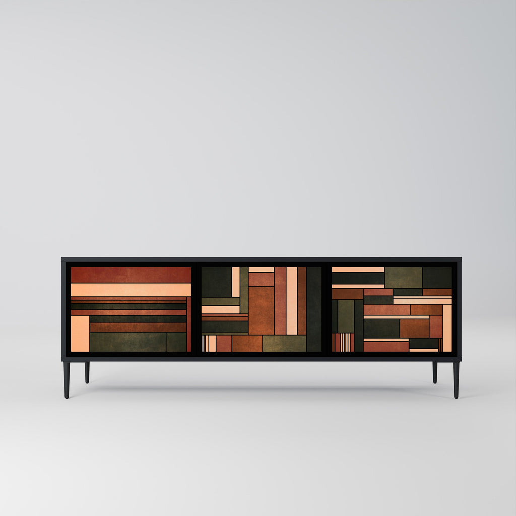 FIGURES OF NATURE TV-Lowboard mit 3 Türen in Schwarz