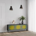 SUNSHINE EULOGY 3-Door TV Stand in Black Finish