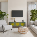 SUNSHINE EULOGY 3-Door TV Stand in Black Finish