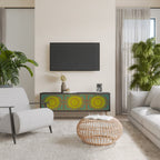 SUNSHINE EULOGY 3-Door TV Stand in Black Finish