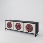 BROWN CIRCLES TV-Lowboard mit 3 Türen in Schwarz