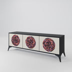 BROWN CIRCLES TV-Lowboard mit 3 Türen in Schwarz