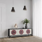 BROWN CIRCLES TV-Lowboard mit 3 Türen in Schwarz