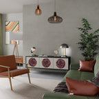 BROWN CIRCLES TV-Lowboard mit 3 Türen in Schwarz