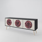 BROWN CIRCLES TV-Lowboard mit 3 Türen in Schwarz