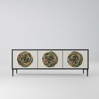 GREEN CIRCLES TV-Lowboard mit 3 Türen in Schwarz