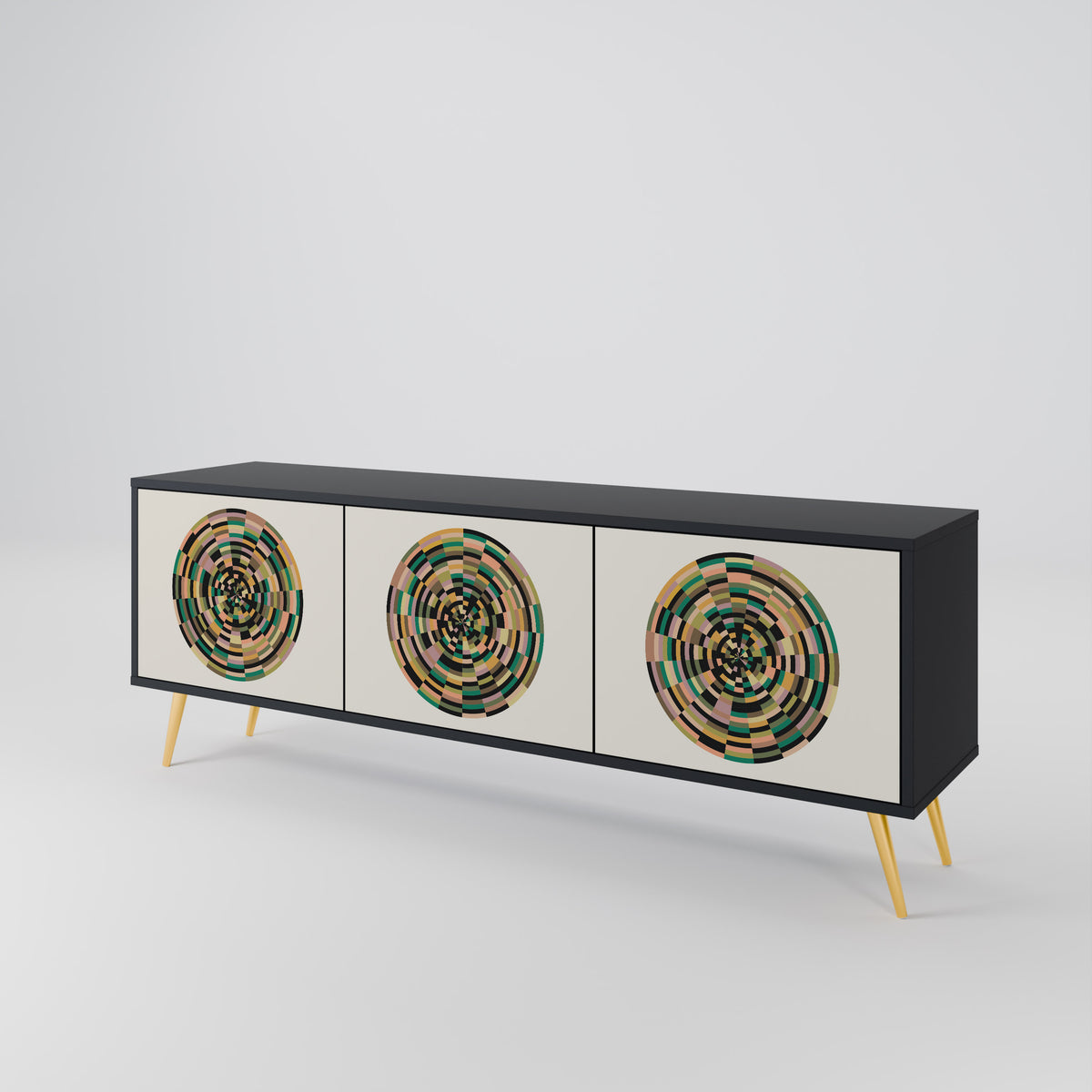 GREEN CIRCLES 3-türiges TV-Lowboard