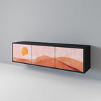 LUMINOUS SUNLIGHT TV-Lowboard mit 3 Türen in Schwarz