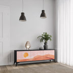 LUMINOUS SUNLIGHT TV-Lowboard mit 3 Türen in Schwarz