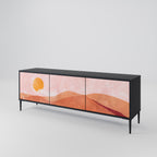 LUMINOUS SUNLIGHT TV-Lowboard mit 3 Türen in Schwarz