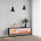 LUMINOUS SUNLIGHT TV-Lowboard mit 3 Türen in Schwarz